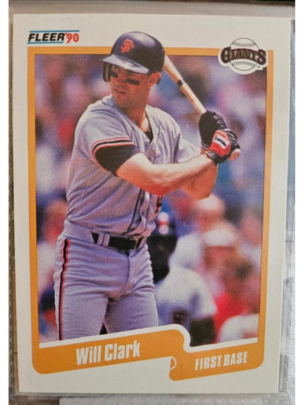 1990 Fleer #54 Will Clark San Francisco Giants